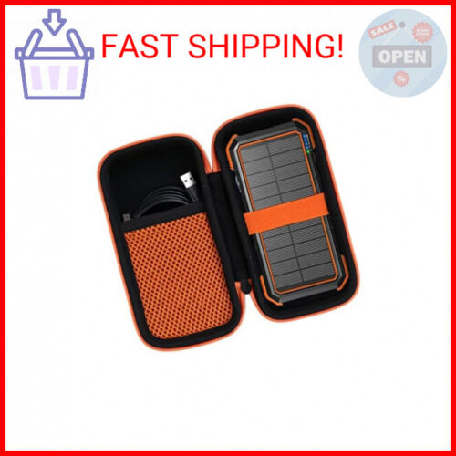 Aenllosi Hard Carrying Case Compatible with Solar Power Bank Qi Charger 10,000mA