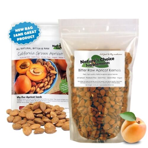 Apricot Seeds California Grown Bitter Raw 100% All Natural From Organic Farms…