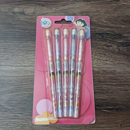 Pack Of 5 Dora The Explorer 6” Pop-Up Pencils For Ages 3+ New In Package