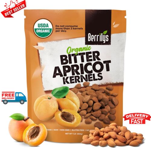 New Organic Bitter Apricot Kernel 1LB Raw Premium Seeds Unpasteurized Non-GMO US