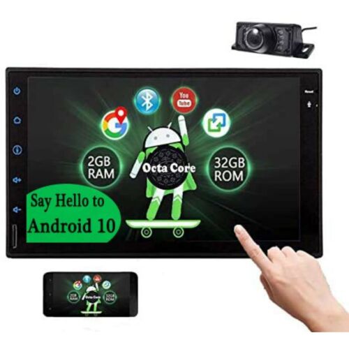 Octa Core Android 10.0 32GB 7″ Double 2DIN Car GPS Navigation Stereo Radio Cam