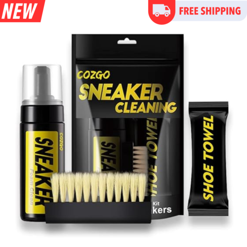 COZGO Shoe Cleaner Kit for Sneaker, Water-Free Foam Sneaker Cleaner