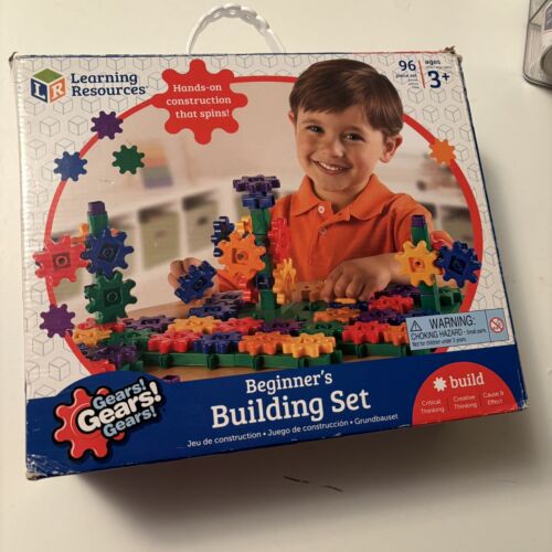 Learning Resources Gears Stem Ages 3+ Beginner’s Building Set 96+ Pieces LER9162