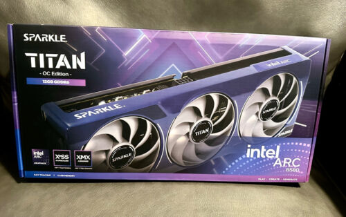 **NEW** Factory Sealed SPARKLE Intel Arc B580 Titan OC 12GB GDDR6 Graphics Card