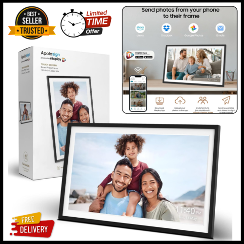 Nixplay Digital Picture Frame by Large WiFi Digital Photo Frame, 15.6 inch