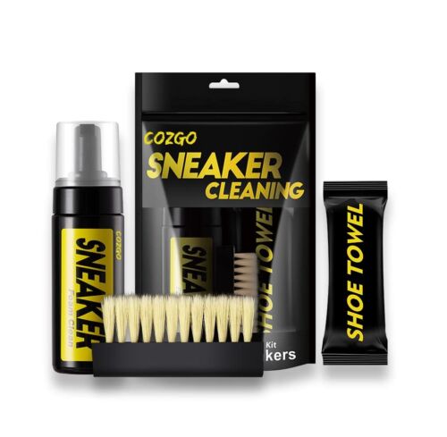 COZGO Shoe Cleaner Kit for Sneaker, Water-Free Foam Sneaker Cleaner 5.3Oz with