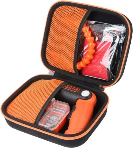 Aenllosi Hard Carrying Case Replacement for BLACK+DECKER 4V MAX Black, Orange