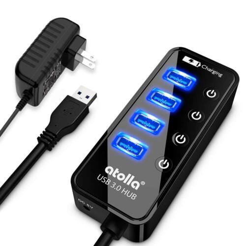 4port Usb 3.0 Hub With 4 Data Ports 1 Smart Charging Port Individual On/off Swit