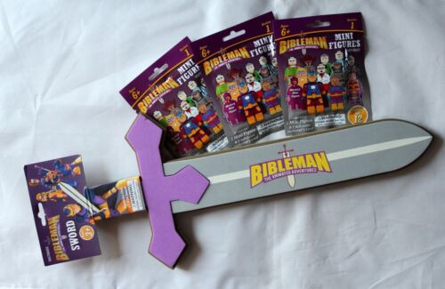 Bibleman Adventures SWORD NEW Soft EVA Foam Ages 3+ AND 3SET Mini Figures Age 6+