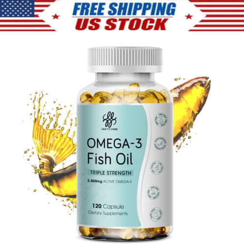 Omega 3 Fish Oil Capsules 2500 mg Triple Strength EPA & DHA Joint Support