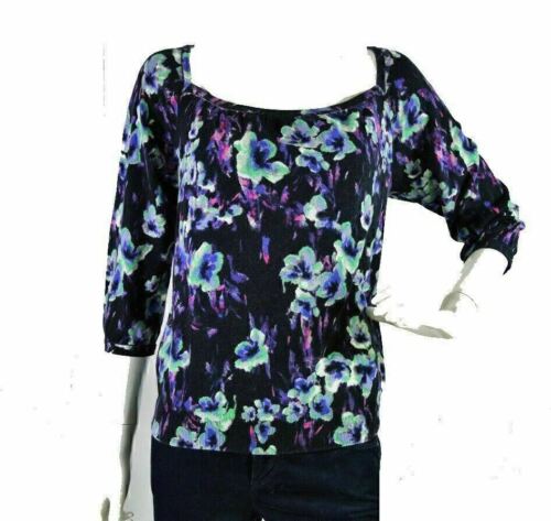 NWT Ann Taylor Moody floral print 3/4 sleeves cotton blend women’s Sweater Top