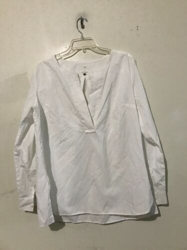 Ann Taylor Loft Size L The Softened White Shirt Blouse Top Women Stylish