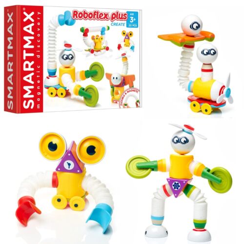 SmartMax Roboflex Plus 20-Piece Magnetic Discovery Building Set for Ages 3+