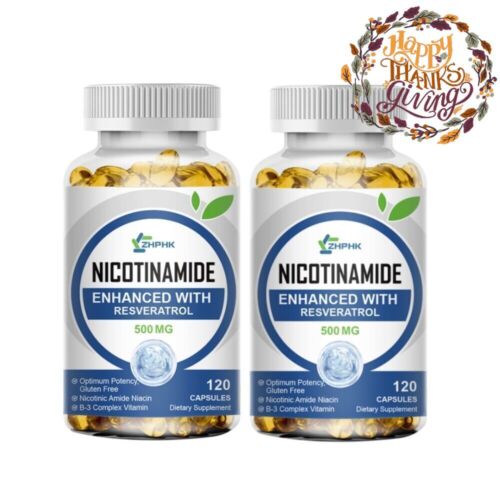 Nicotinamide Resveratrol Capsules 500MG, Anti-aging NAD Supplement 240 Capsules