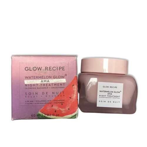 Glow Recipe Watermelon Glow AHA Night Treatment 2oz/60mL FULL SZ SEALED BOX $40