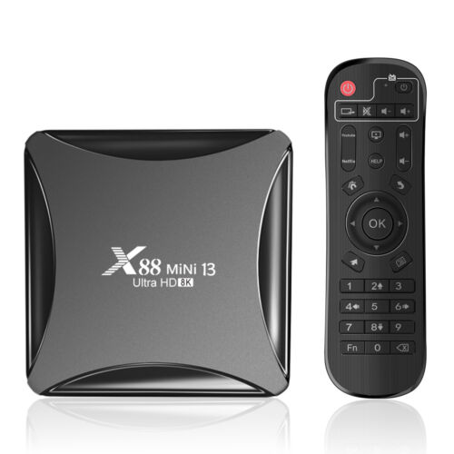 Smart TV Box Android 13.0 WIFI 6 RK3528 Quad Core 8K Media Stream Player X88