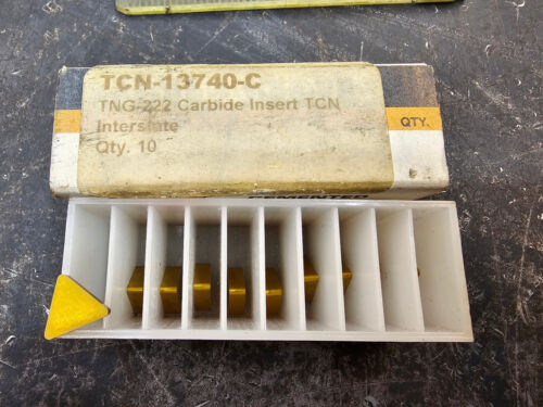 Qty 10 Interstate TNG 222 TCN-13740-C TCN Grade Carbide Inserts