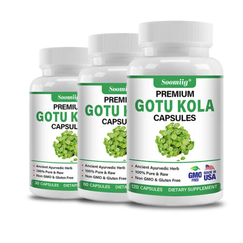 Gotu Kola Capsules, Non-Gmo, Gluten-Free, Supports Brain And Skin Health