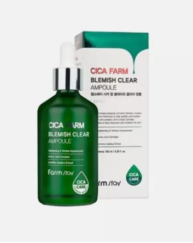 FARM STAY Cica Farm Blemish Clear Ampoule 100ml – Brightening Moisturizer Serum