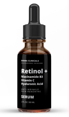 Retinol, Niacinamide, Vitamin C, Hyaluronic Acid, AntiAging Wrinkle SERUM – 2oz