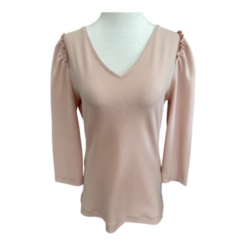 Ann Taylor Women’s Small Pink Ruffle Puff Sleeve Top