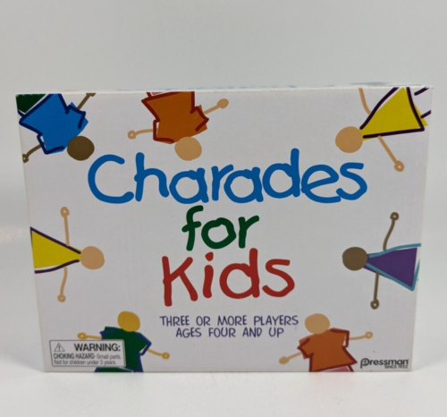 Pressman Charades For Kids Family Fun Ages 4+ For 3 or More Players 450 Charades