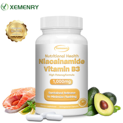 Niacinamide Vitamin B3 1000mg – Anti-aging, Skin Whitening, Reduce Wrinkles