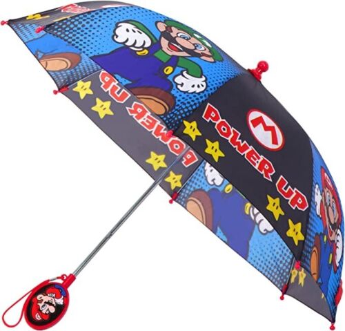 Nintendo Super Mario Kids Umbrella for Boys, Rain Wear for kids Age 3-6