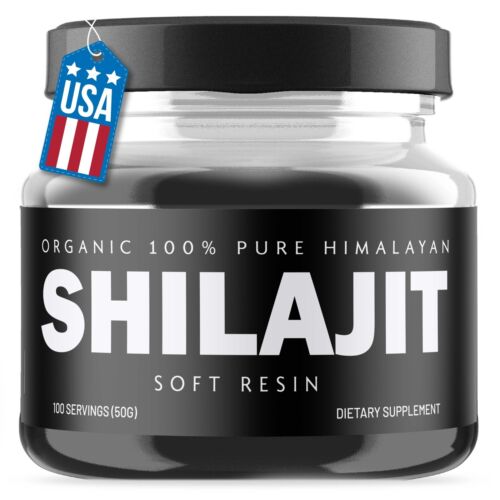 Organic 100% Pure Himalayan Shilajit Soft Resin – 50 GRAMS + Measuring Spoon