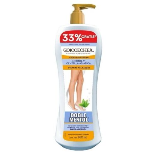 Goicoechea Crema para Piernas Relajadas 960ml  Mentol y Centella Asiatica