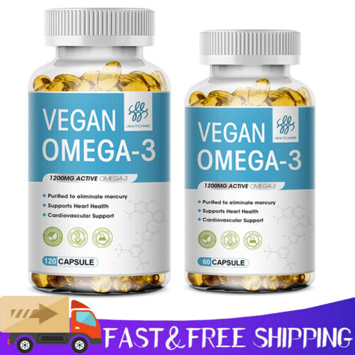 Omega 3 Fish Oil Capsules Triple Strength EPA & DHA, Burp-Less 60/120Pills