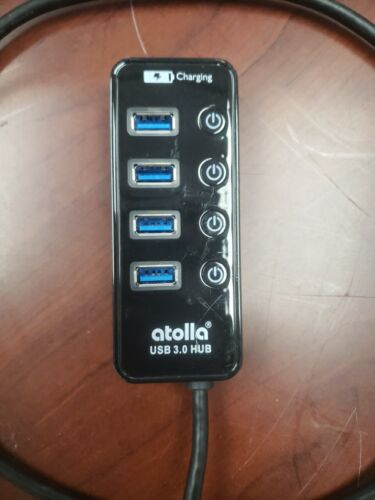 Powered USB Hub, Atolla 4-Port USB 3.0 Hub with 4 USB 3.0 Data Ports and 1 USB