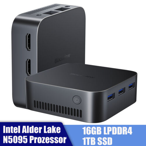 Blackview MP80 Mini PC Intel N5095 16GB+1TB M.2 SSD Windows 11 Home 4K Computer