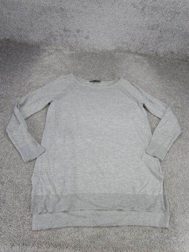 Ann Taylor Shirt Womens Small Petites Gray Boat Neck Tee