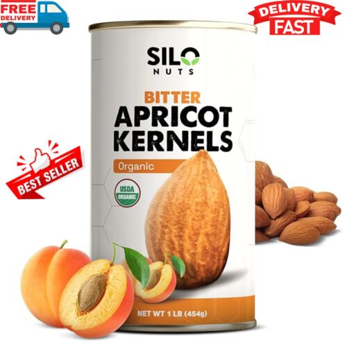 Organic Bitter Raw Apricot Kernel Premium Seeds 16oz Gluten USDA GLUTEN 1LB FREE