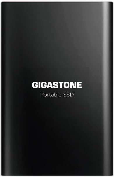 Gigastone 500GB External SSD Read Speed 500MB/s USB 3.2 USB-C External Solid State Drive Portable, 3D NAND Ultra Slim Metal, for PS4 PC Laptop Mac Windows Linux Android Xbox One Smart TV