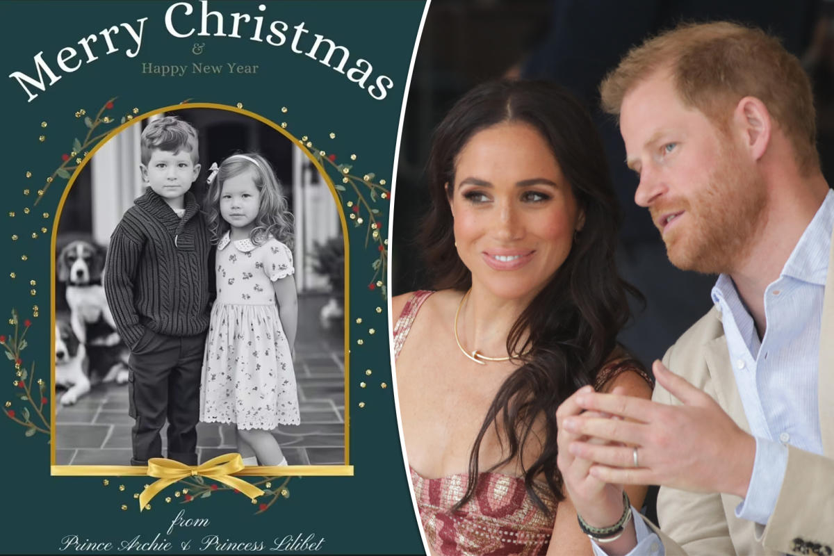 Prince Harry and Meghan Markle’s children recreated in ‘creepy’ AI Christmas card: ‘So very weird’