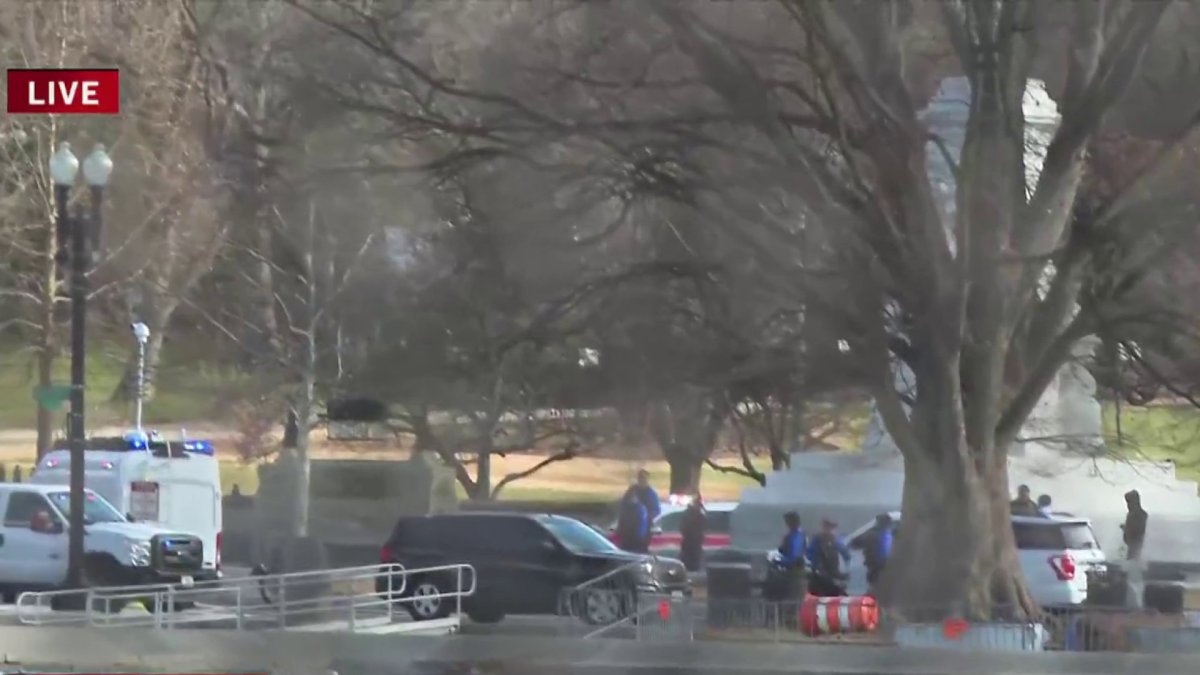 Man in custody after driving on sidewalk near US Capitol – NBC4 Washington