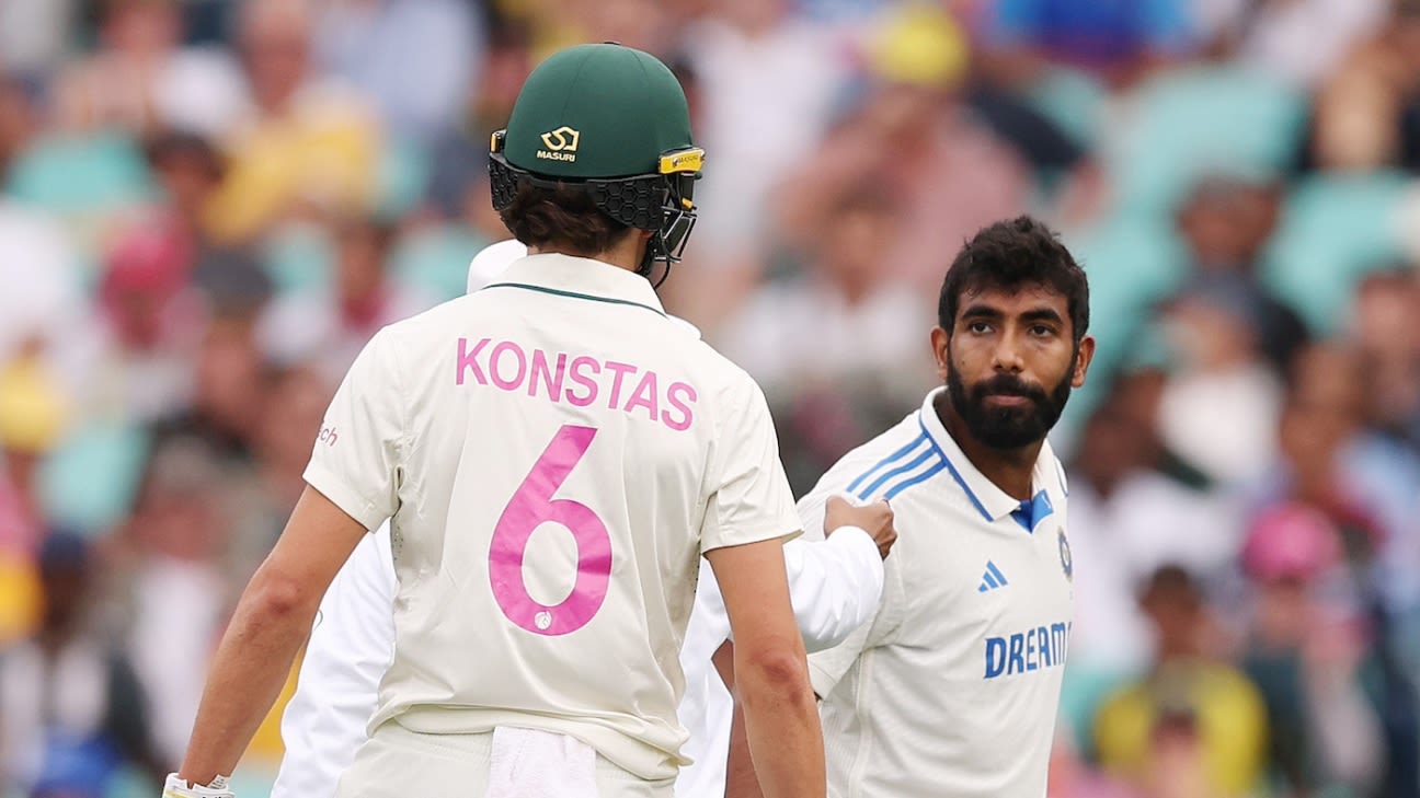 Aus vs Ind – BGT 2024-25 – Jasprit Bumrah vs Sam Konstas continues to enliven Border-Gavaskar Trophy