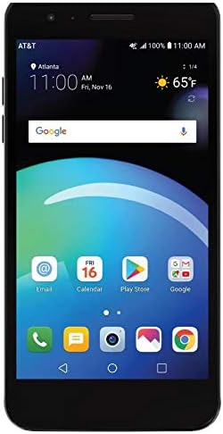 LG Phoenix 4 AT&T Prepaid Smartphone with 16GB, 4G LTE, Android 7.1 OS, 8MP + 5MP Cameras – Black