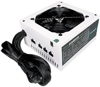 Apevia ATX-ES700-WH Essence 700W ATX Semi-Modular Gaming Power Supply with Auto-Thermally Controlled 120mm Black Fan, 115/230V Switch, All Protections, White Casing