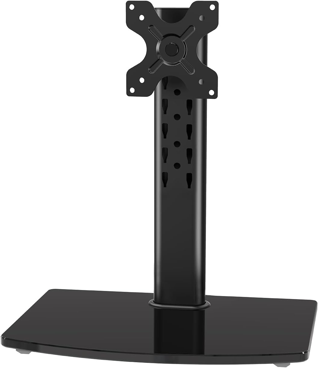 MOUNT PRO Single Monitor Stand Fits Max 32 inch Computer Screen, Free-Standing Monitor Desk Stand, Monitor Mount with Height Adjustable, Swivel, Tilt, Rotation, VESA Monitor Stand 100×100