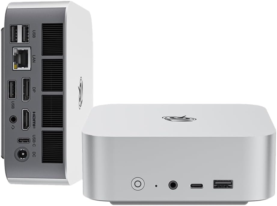 Beelink SER8 Gaming Mini PC, Mini Computers with AMD Ryzen 7 8745HS (8C/16T up to 4.9Ghz), 24G Dual DDR5 (5600Mhz) + 1TB M.2 2280 PCle 4.0X4 SSD, DP, HDMI, USB4, 2500Mbps LAN, WiFi 6, BT 5.2