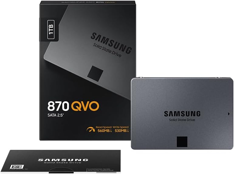 Samsung 870 QVO MZ-77Q2T0BW | 2.5″ SATA III Internal Solid State Drive – Second Generation QLC Technology