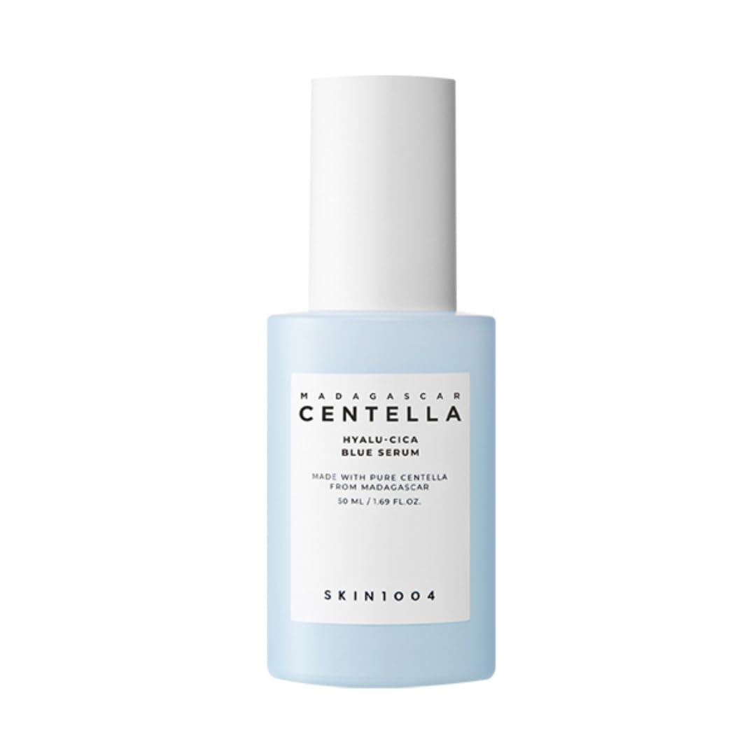 SKIN1004 Hyalu-CICA Blue Serum 1.69 fl.oz, 50ml, 5 Layer Hyaluronic Acid Cica Niacinamide, Hydrating and Refreshing Multi-Care Solutions