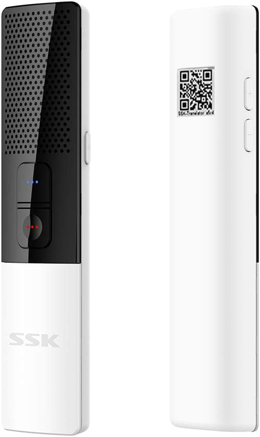 SSK Portable Foreign Language Translators Device, Need Connecting Smartphone Bluetooth, Supports 86 Languages Two-Way Instant Translation Voice Language Translator for Travelling Learning and Business