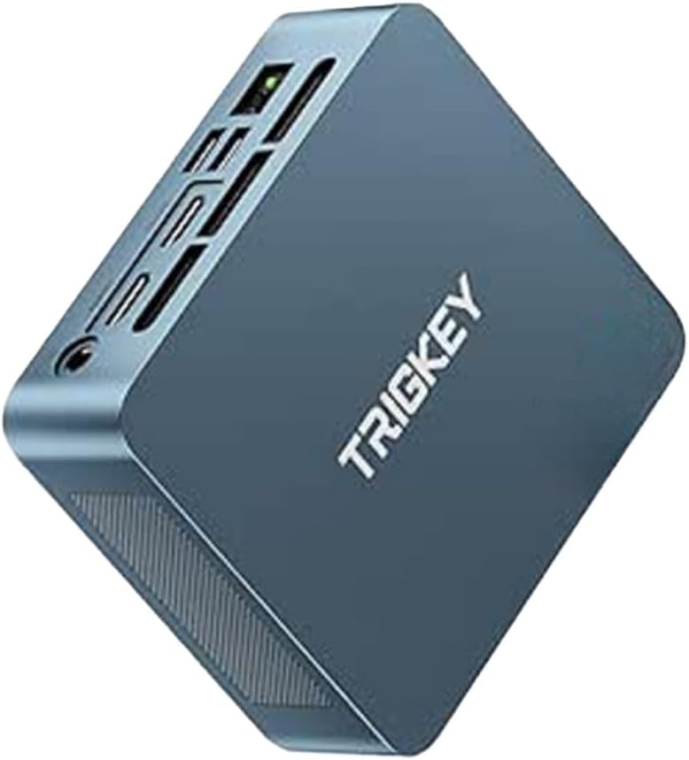 TRIGKEY Ryzen 7 5850U Mini PC, 8C/16T, Up to 4.4GHz, Mini Computer 16G DDR4 500G NVMe SSD, DP+HDMI+Type-C Triple-Screen 4K Output, WiFi-6, BT 5.2, Office/Home Micro PC