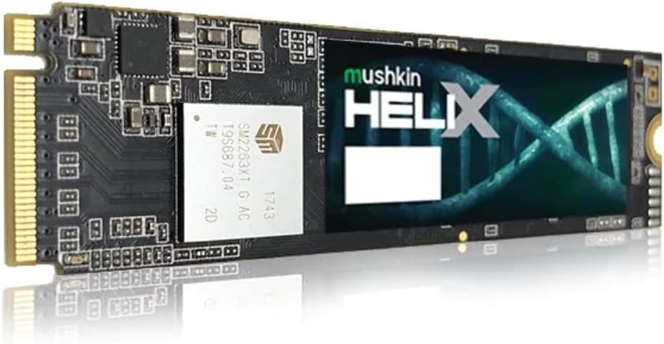 Mushkin Helix-L – 1TB PCIe NVMe 1.3 – M.2 (2280) Internal Solid State Drive (SSD) – Gen3 x4 – 3D TLC – (MKNSSDHL1TB-D8)