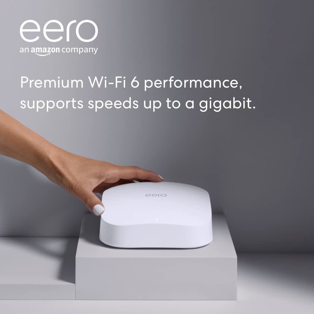 Like-New Amazon eero Pro 6 tri-band mesh Wi-Fi 6 router with built-in Zigbee smart home hub