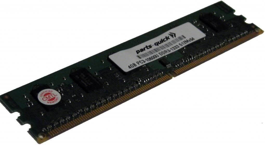 4GB Memory Upgrade for HP Pavilion p6510y DDR3 PC3-10600 1333MHz DIMM Non-ECC Desktop RAM (PARTS-QUICK Brand)